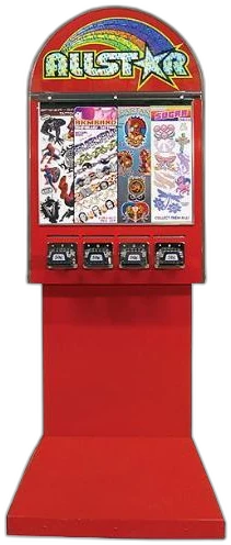 Allstar four-column sticker and tattoo vending station
